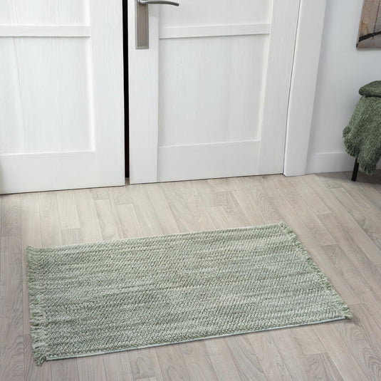 Solid Color Textured 246 Fringed Area Rug