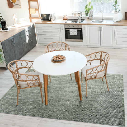 Solid Color Textured 246 Fringed Area Rug