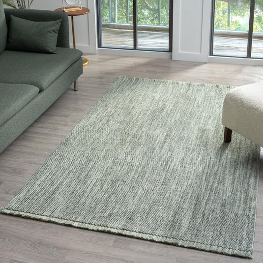Solid Color Textured 246 Fringed Area Rug