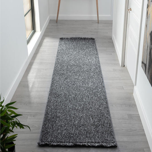 Solid Color Textured 246 Fringed Area Rug