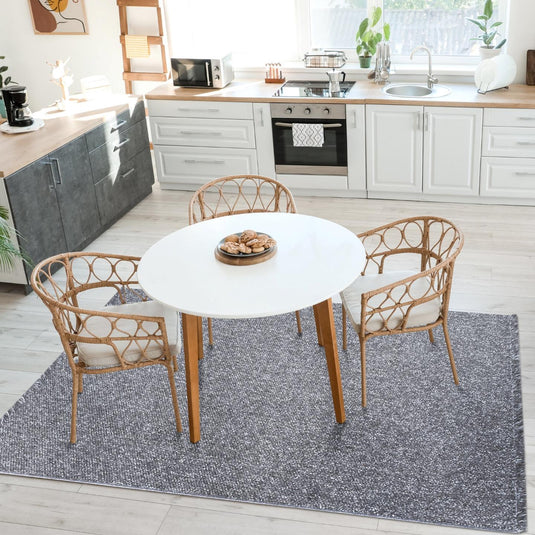 Solid Color Textured 246 Fringed Area Rug