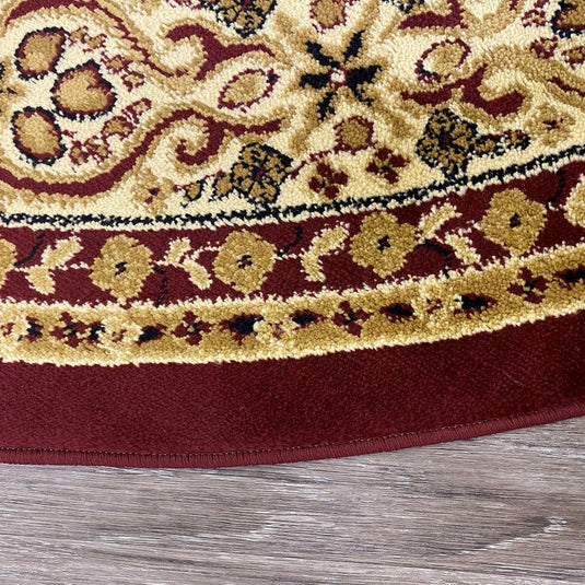 floral-oriental-round-area-rug-burgundy