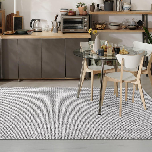 Solid Color Textured 246 Fringed Area Rug