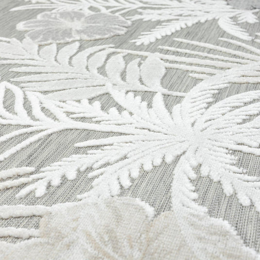 Tropical Palm Leaf 9435 Floral Area Rug