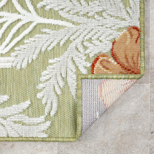 Tropical Palm Leaf 9435 Floral Area Rug