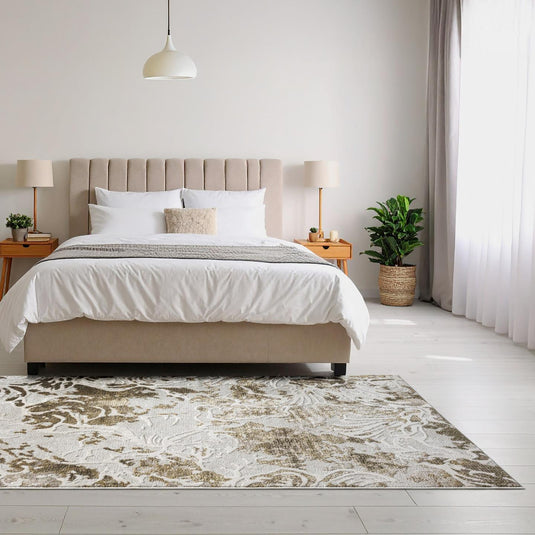 Modern Distressed Marble Abstract 3780 Area Rug