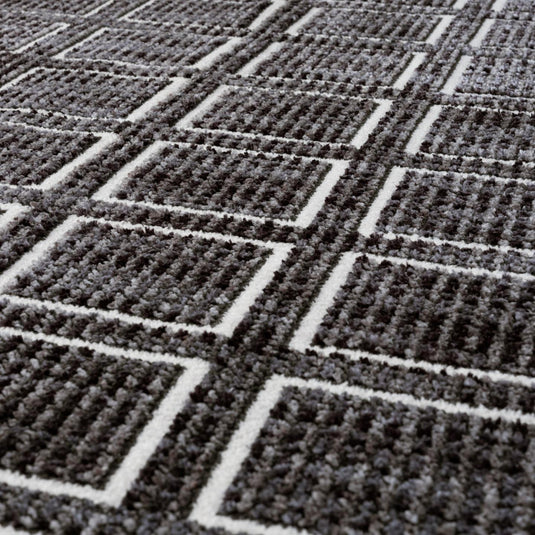 Modern 2933 Geometric Grid Area Rug