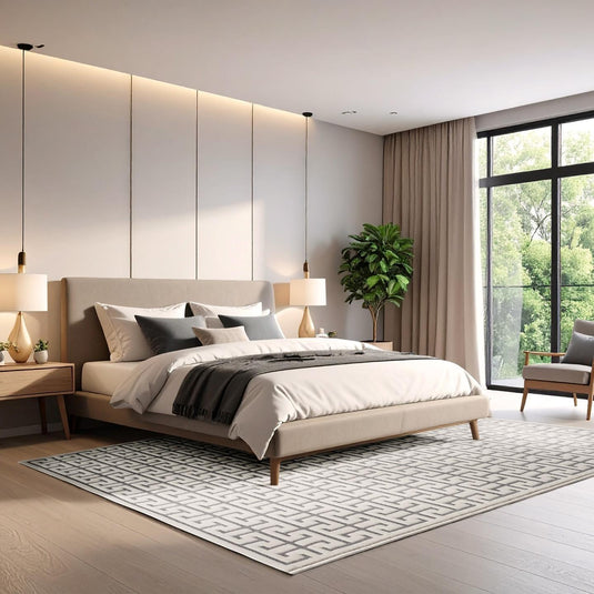 Modern Geometric 6370 Trellis Area Rug