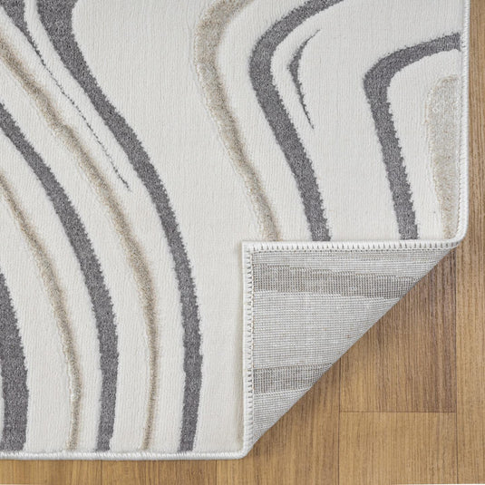 Modern Abstract 6380 Swirl Area Rug