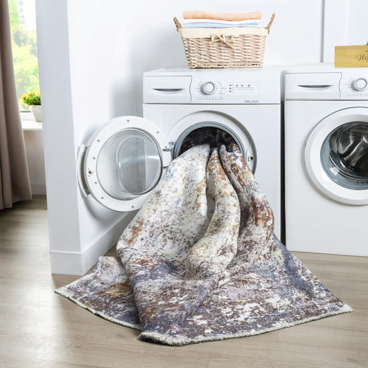 Modern 1821 Abstract Washable Non-Slip Area Rug