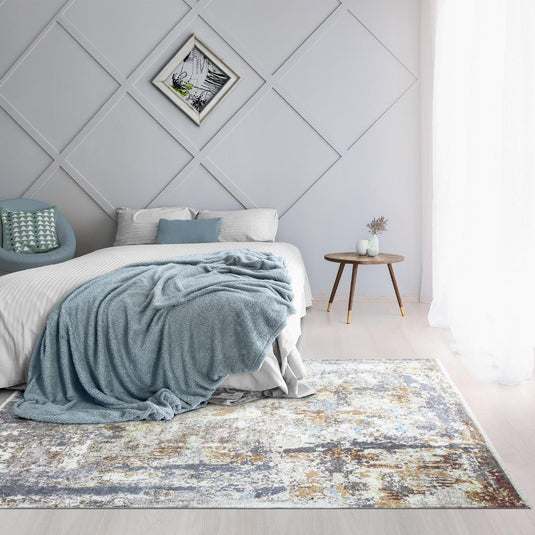 Modern 1821 Abstract Washable Non-Slip Area Rug
