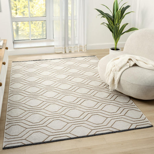 Moroccan Trellis 1927 Washable Non-Slip Area Rug