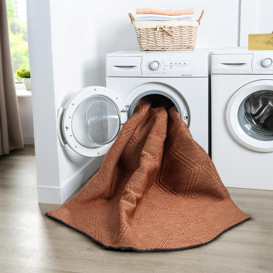 Modern Farmhouse 1942 Diamond Pattern Washable Area Rug