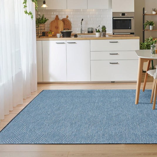 Modern Checkered 1956 Non-Slip Washable Area Rug