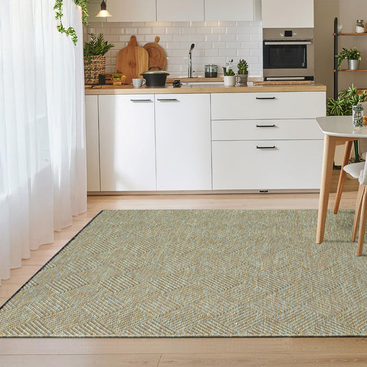 Modern Checkered 1956 Non-Slip Washable Area Rug