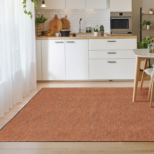 Modern Checkered 1956 Non-Slip Washable Area Rug