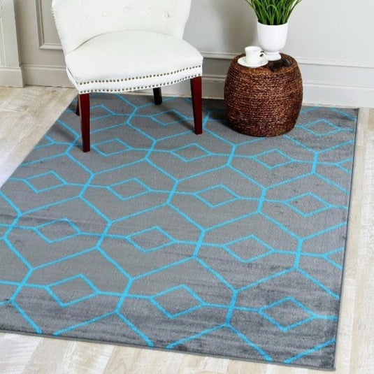 Geometric Diamond Trellis 3010 Area Rug