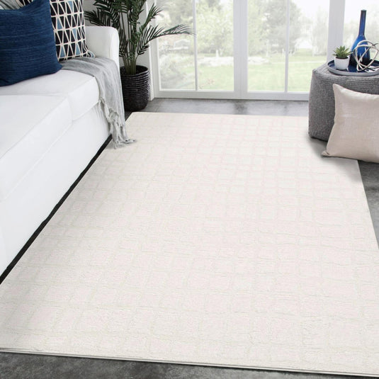 Modern Abstract Checkered 1375 Area Rug