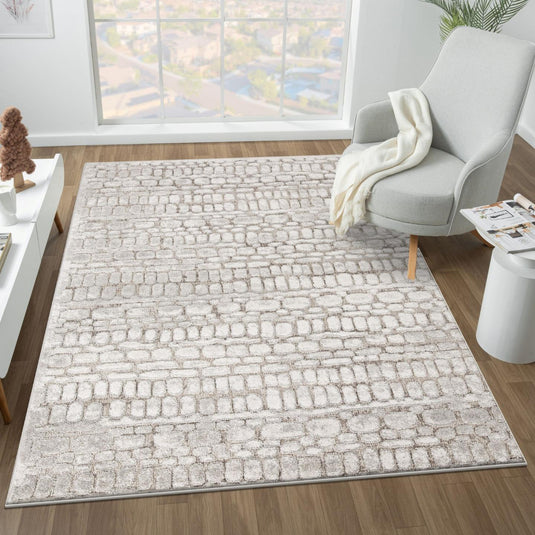 Modern Geometric Shapes 6811 Area Rug
