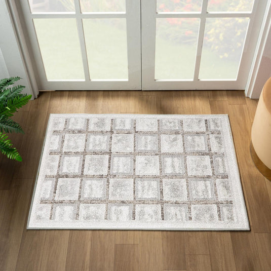 Modern Geometric Grid 6835 Area Rug