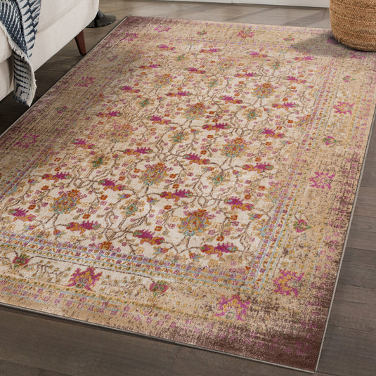 Capello 1402 Vintage Floral Area Rug - Modern Area Rugs by Luxe Weavers®