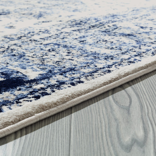 Victoria 2041 Oriental Ivory Blue Area Rug - Modern Area Rugs by Luxe Weavers®