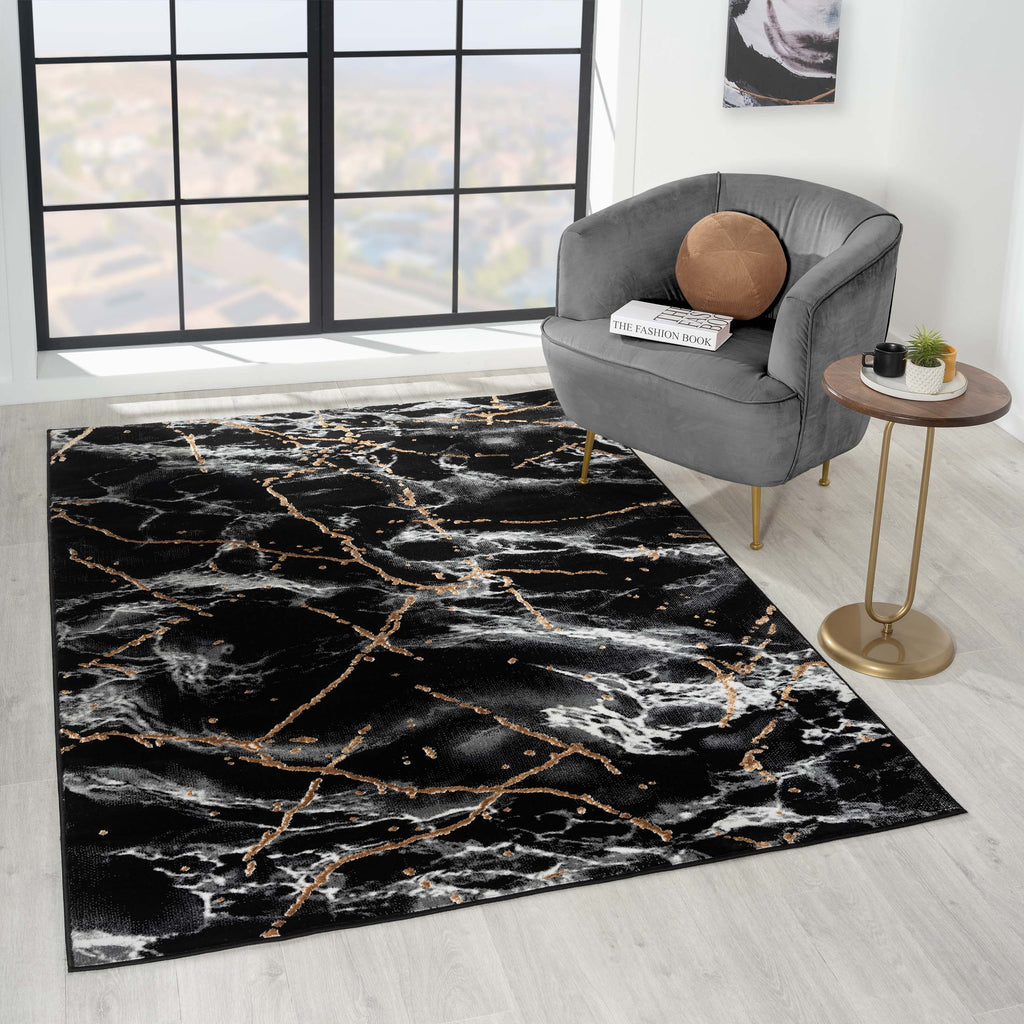 Marble Abstract Area Rug 2150 - Modern Area Rugs by Luxe Weavers®