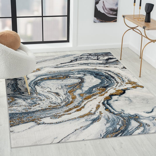 Marble Swirl Abstract 2190 Area Rug