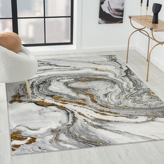 Marble Swirl Abstract 2190 Area Rug