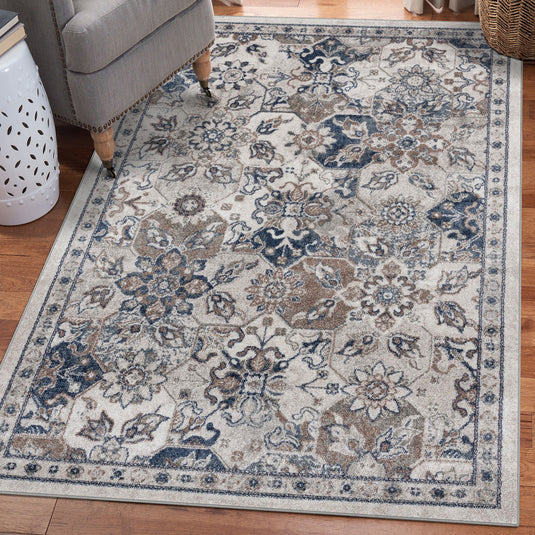 Floral Trellis 7085 Distressed Area Rug
