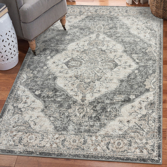 Vintage 8061 Oriental Medallion Area Rug