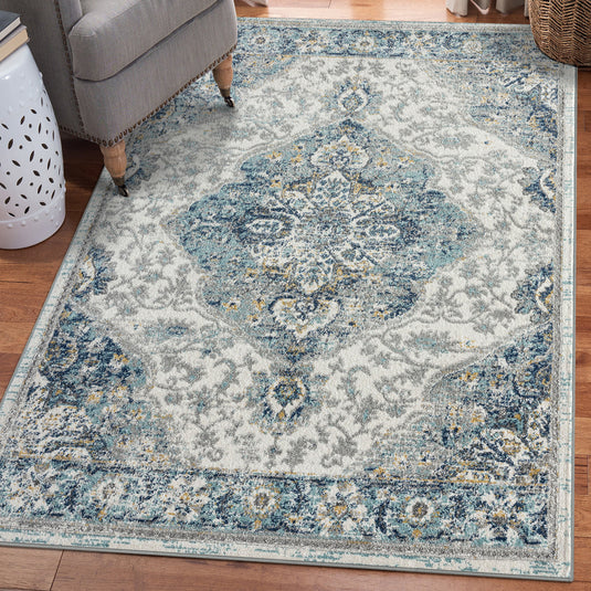 Vintage 8061 Oriental Medallion Area Rug