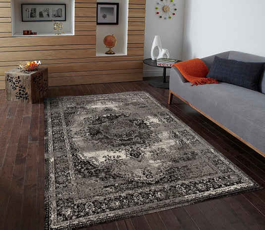 Dark-Gray-Oriental-Area-Rug