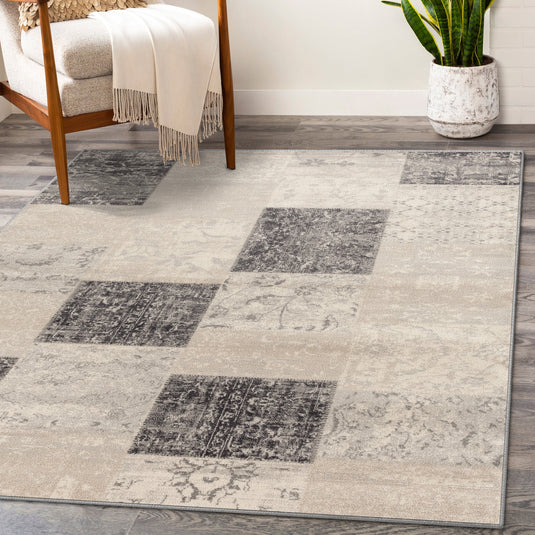 checkered-gray-area-rug