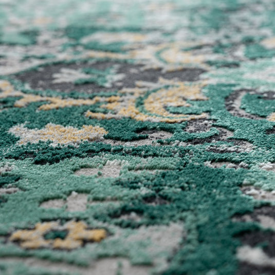 Moroccan-medallion-green-area-rug