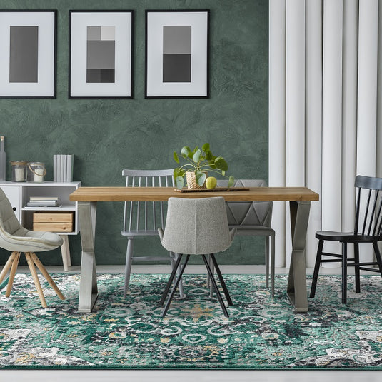 Moroccan-medallion-green-area-rug