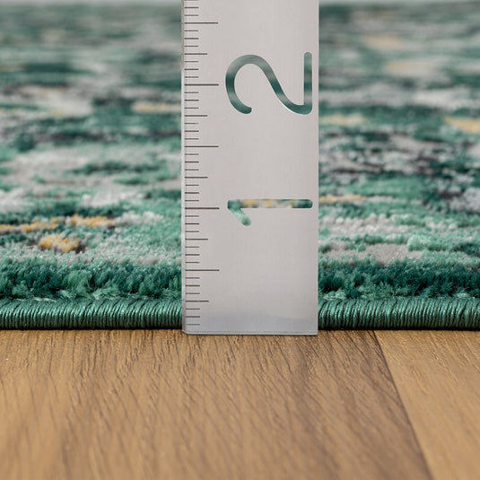 Moroccan-medallion-green-area-rug