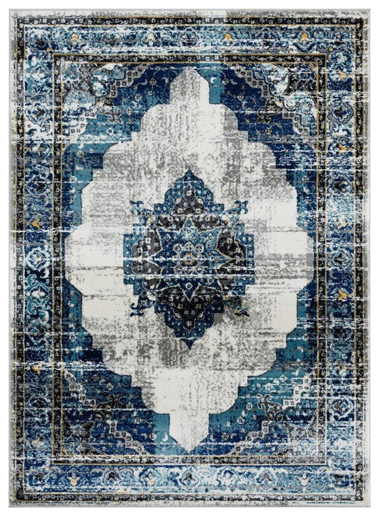 Luxe Weavers Magnolia Collection 7560 Blue Oriental Area Rug - Luxe Weavers