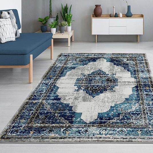 Distressed Oriental Area Rug