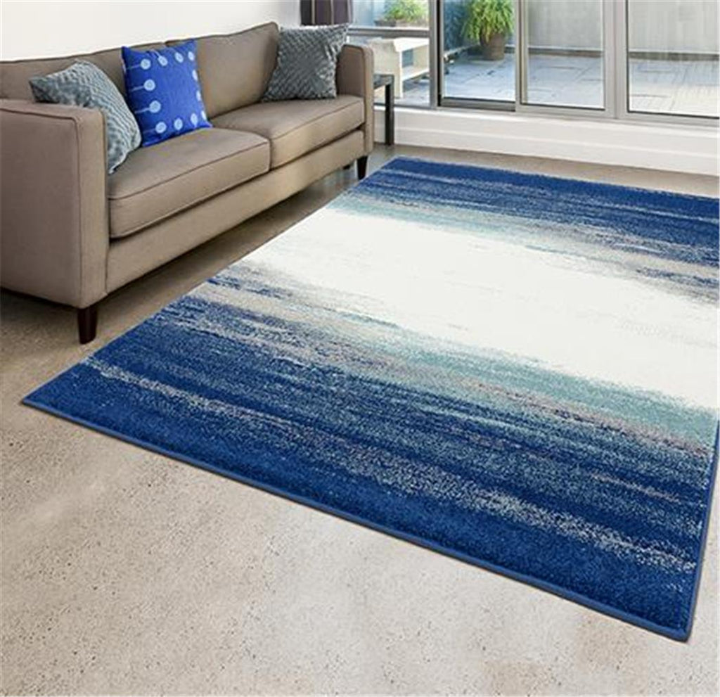 Luxe Weavers Bevery Collection Area Rug 8431 Blue - Modern Area Rugs by Luxe Weavers®