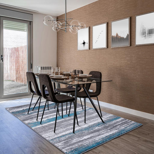 Modern-abstract-area-rug-turquoise