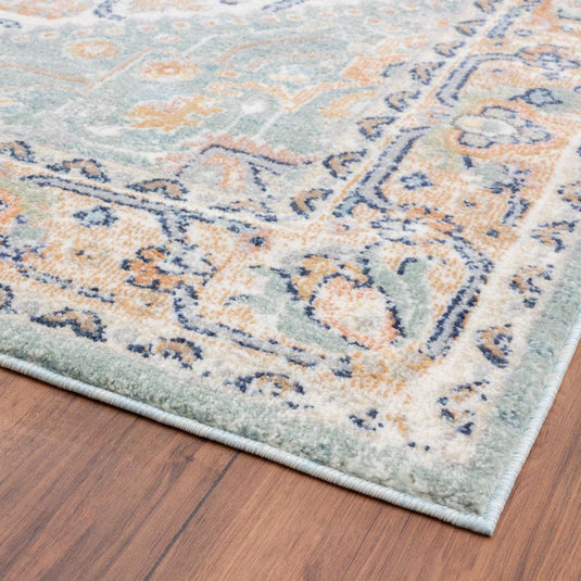 Floral-area-rug-green