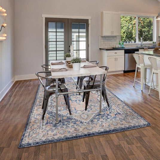 Floral-area-rug-navy