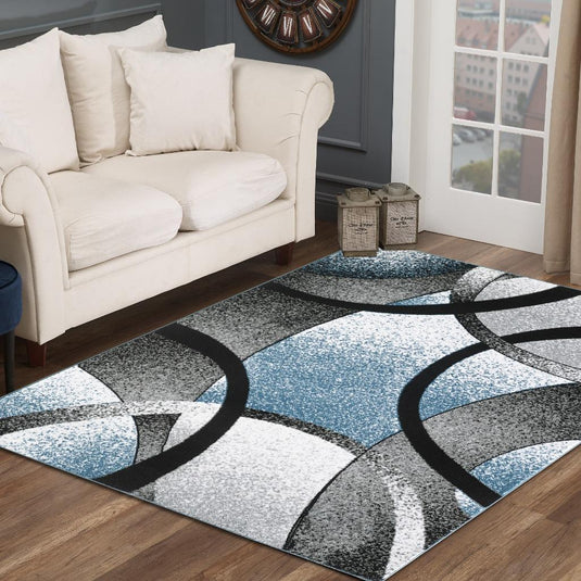 Blue-geometric-rug