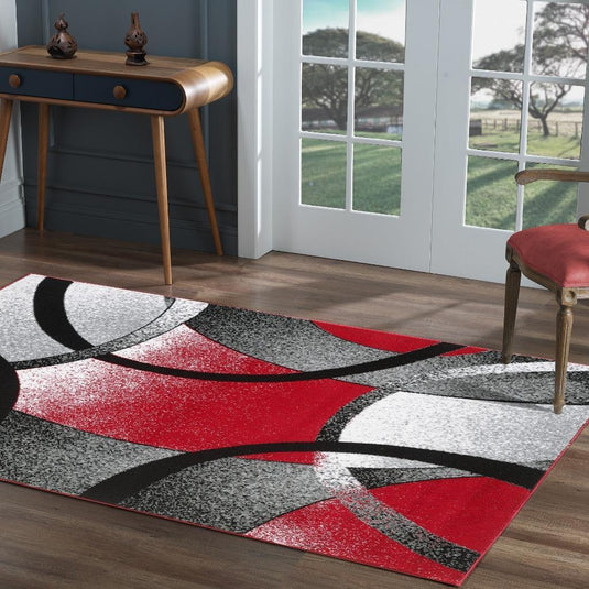 Red-geometric-rug