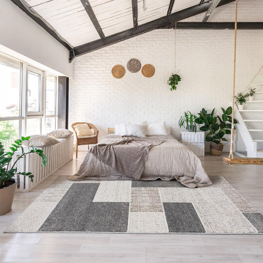 Color Block Geometric Art Deco Area Rug - Modern Area Rugs by Luxe Weavers®