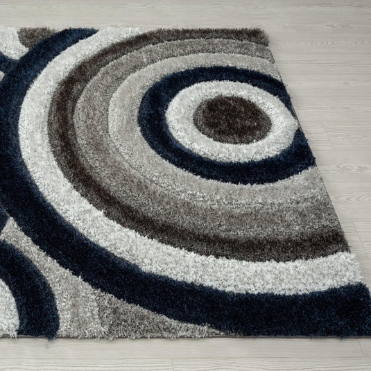 Navy-geometric-shag-rug