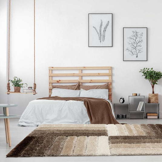 brown-geometric-shag-rug