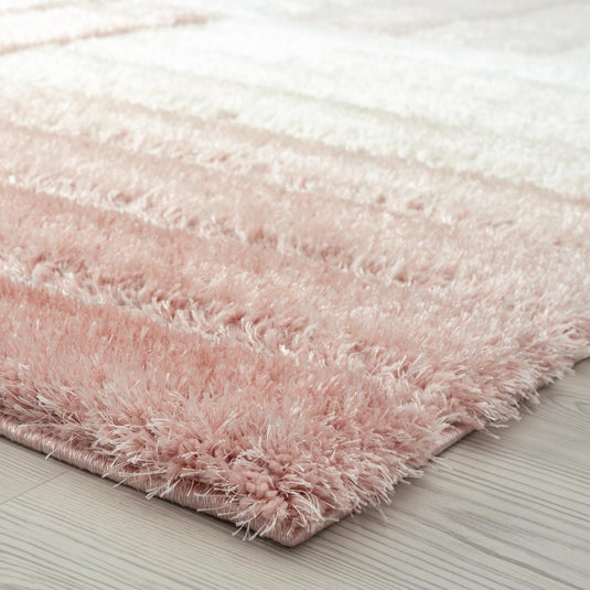 pink-geometric-shag-rug