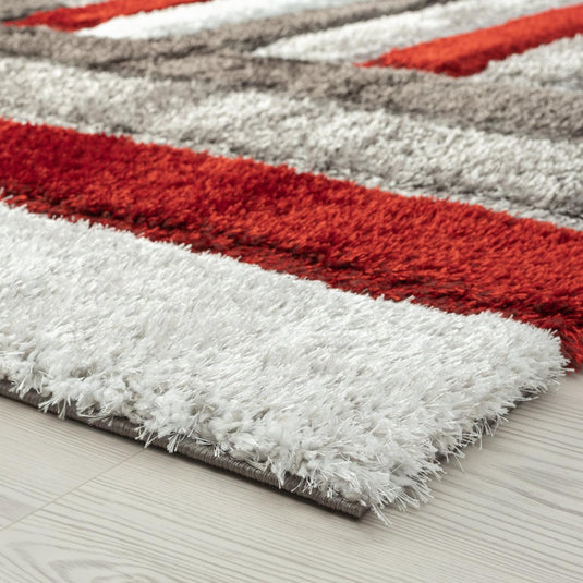 red-geometric-shag-rug